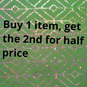 Buy one get one half off